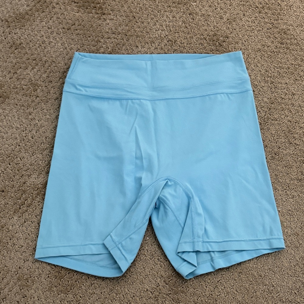 Sky Blue Women’s High-Rise Bike Shorts